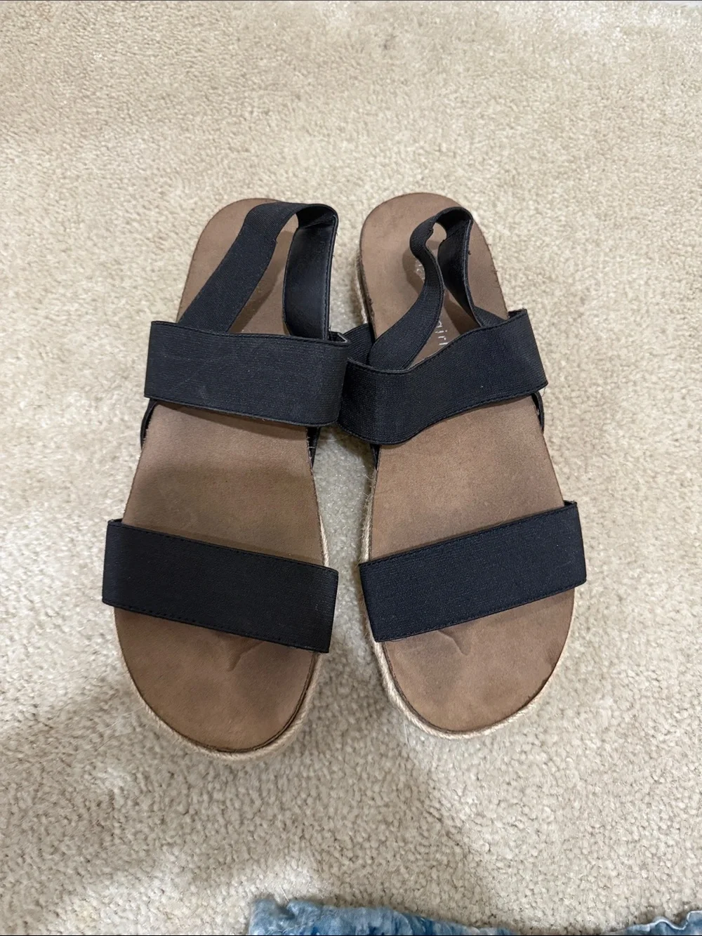 Madden Girl Black Espadrille Platform Sandals